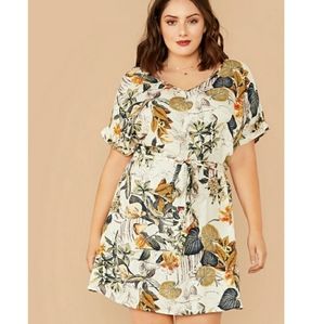 Tropical Plus Size Dress by SHEIN